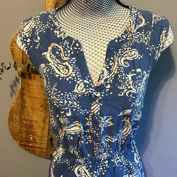 Daniel Rainn blue and paisley sleeveless day dress large NWOT - Picture 2 of 10